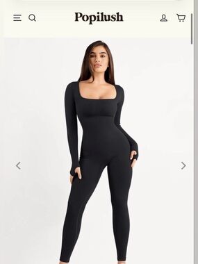 POPILUSH NWT SZ L seamless thumb hole jumpsuit